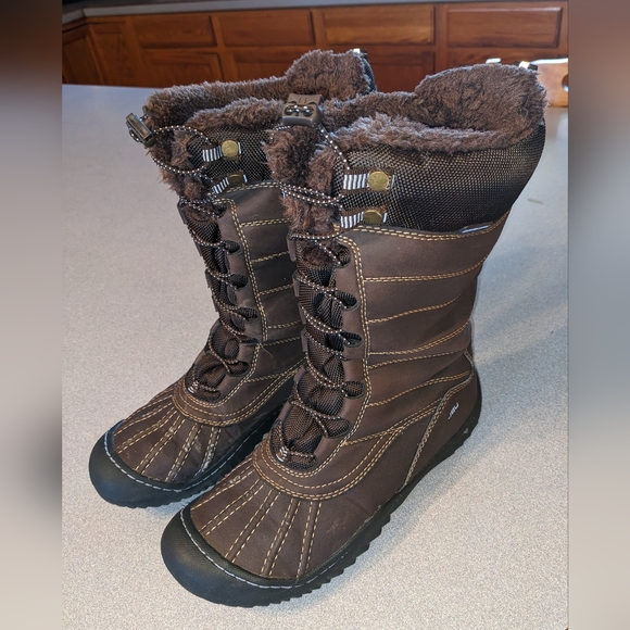JBU Jambu Youthful Womens Mid Calf Winter Boots Brown Vegan Faux Fur 7.5-8 Cute! - Picture 2 of 15